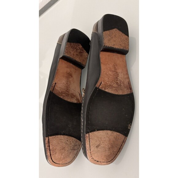 Cole Haan Black Leather Loafers 8.5 AA Narrow Square Toe Slip On - Picture 6 of 6